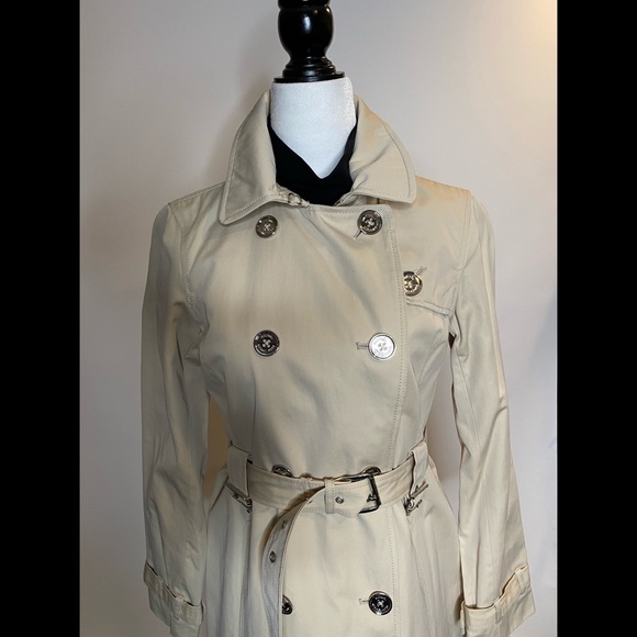 Michael Michael Kors Double Breasted Trench Coat - Picture 2 of 9